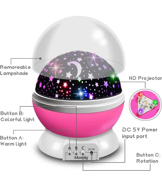 Galaxy Dream Rotating Projection Lamp