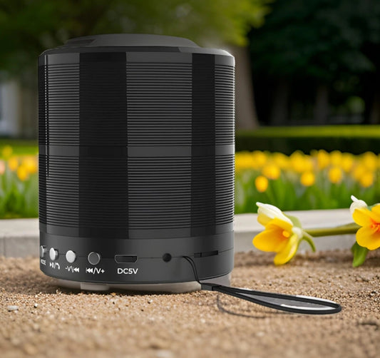 Portable Mini Speaker : Bluetooth, FM Radio, USB.