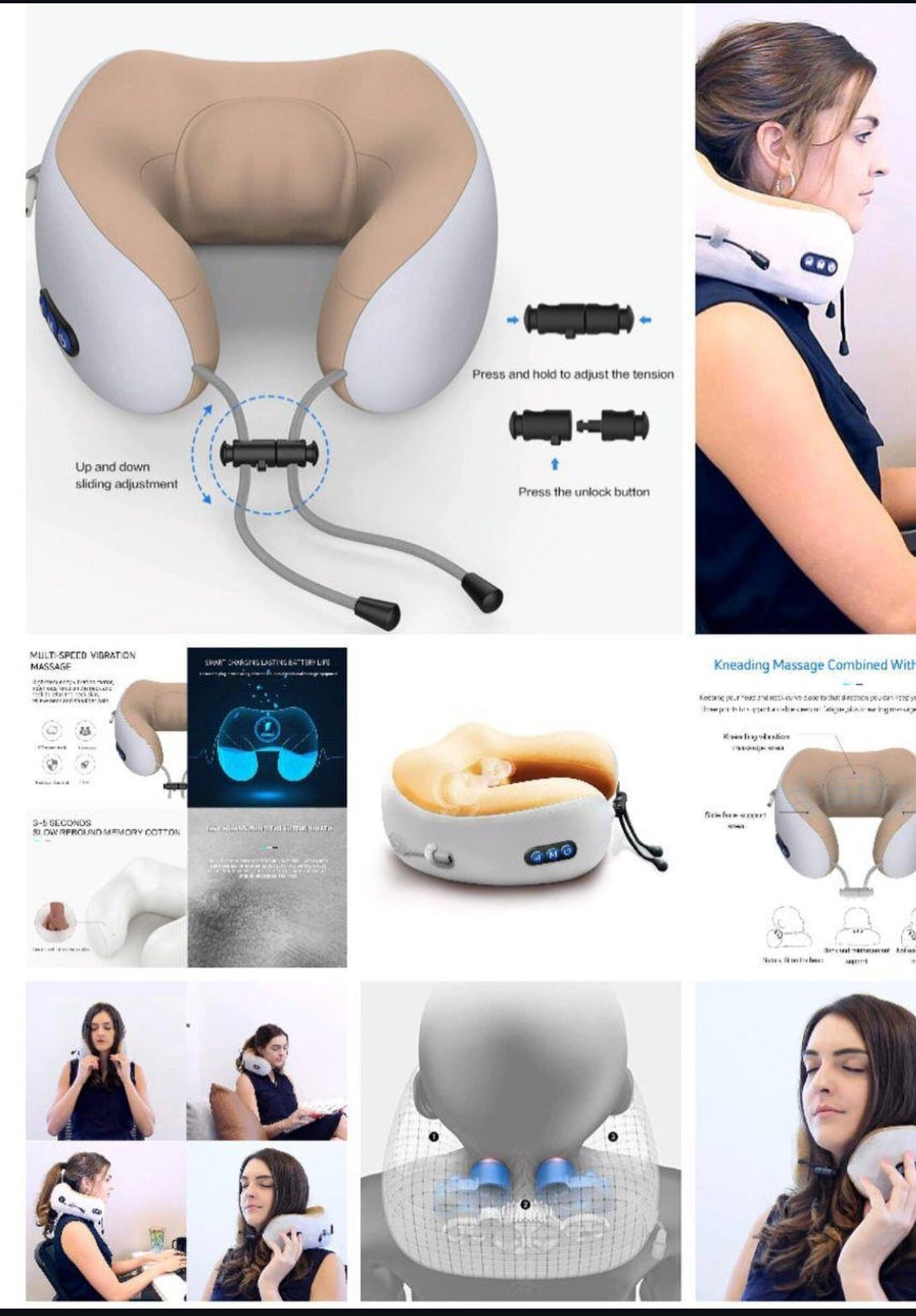 Electric Neck Massager for Pain Relief and Muscle Tension